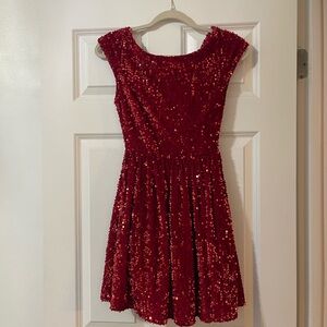 Monaco Red Sequin Dress